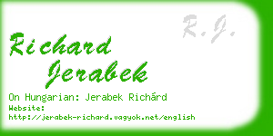 richard jerabek business card